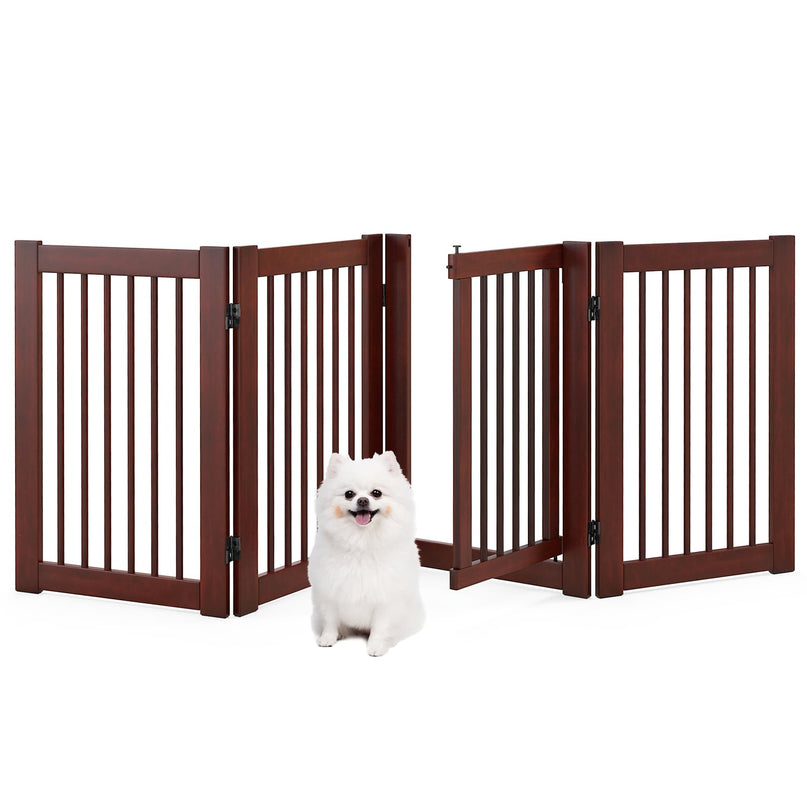 30" Configurable Folding 4 Panel Wood Fence