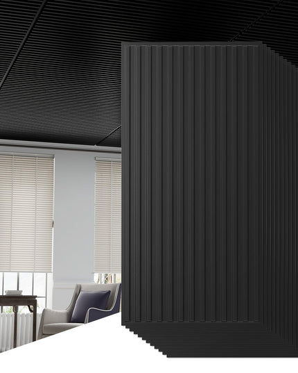 Giantex 12/24 Pack Fluted PVC Wall Panels