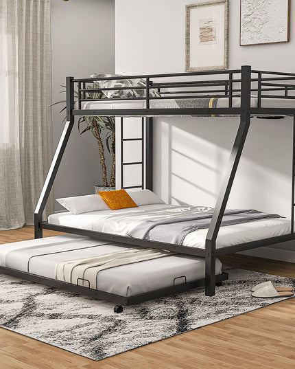 Giantex Twin Over Full Bunk Bed with Trundle