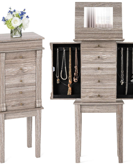Armoire à bijoux Giantex avec miroir rabattable
