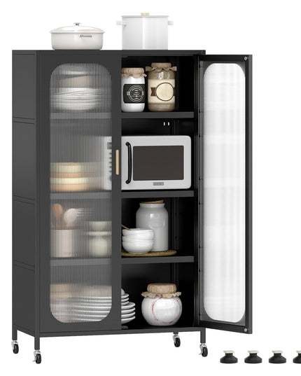 Meuble de rangement métallique Giantex à 2 portes
