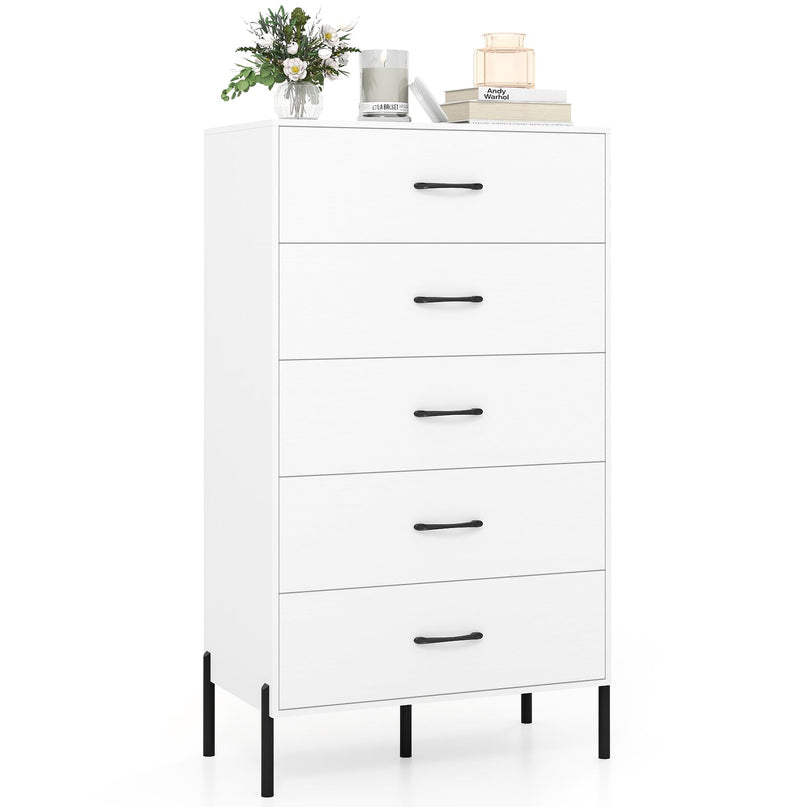 Meuble de Rangement Giantex à 5 Tiroirs Profonds, avec Kits Anti-Basculement, pour Salon et Couloir