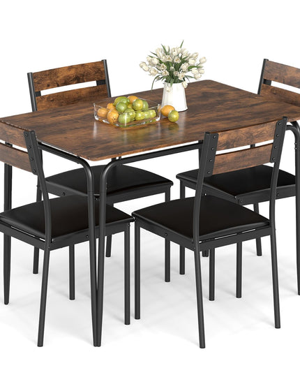 Giantex Ensemble de salle à manger 5 pièces pour 4 personnes (109 cm)
