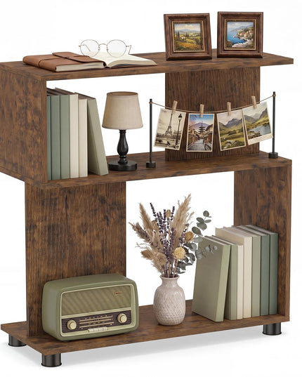 Giantex 3-Tier Geometric Bookshelf for Living Room