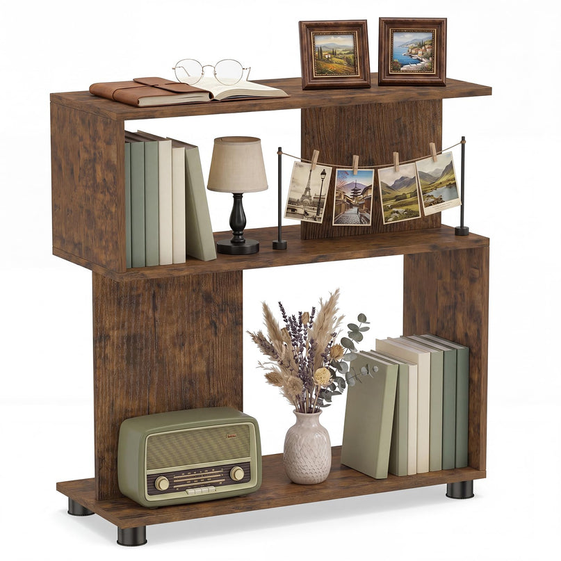 Giantex 3-Tier Geometric Bookshelf for Living Room
