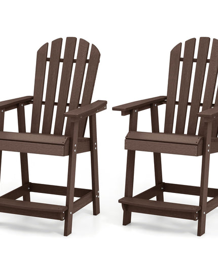 Giantex HDPE Tall Adirondack Chair, 24.5”H Counter Height Bar Stool