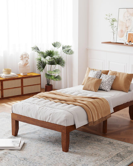 No Box Spring Needed 14 Inch Solid Wood Platform Bed Frame