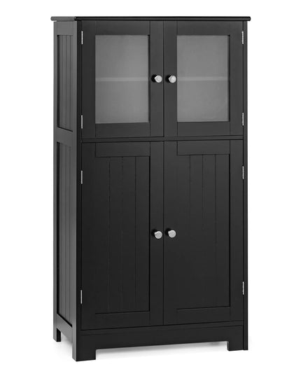 Giantex Storage Cabinet with Doors - Bathroom Floor Cabinet, Freestanding Tall Cabinet