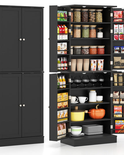 Giantex 65.5" Tall Kitchen Hutch w/8-Tier Storage Cabinet