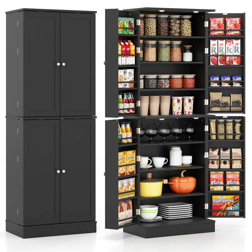Giantex 65.5" Tall Kitchen Hutch w/8-Tier Storage Cabinet