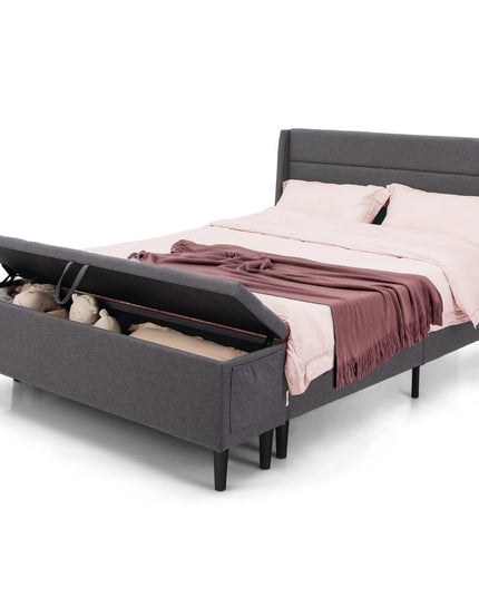 Giantex Bed Frame with Storage Ottoman