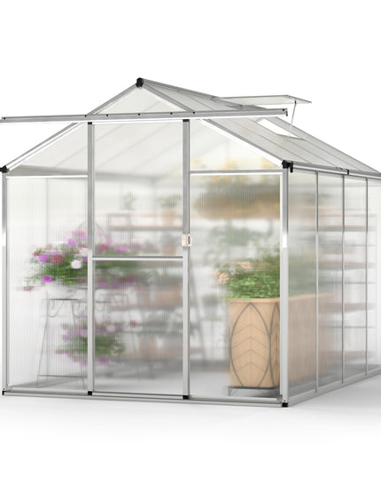 Giantex Outdoor Large Walk-in Green House w/ Rain Gutter