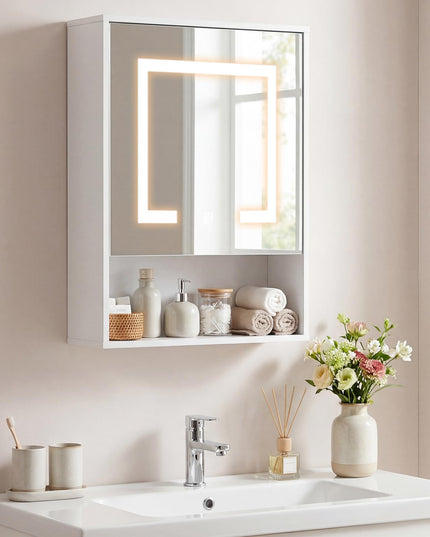Giantex 24"x18" Medicine Cabinet with Mirror and Lights