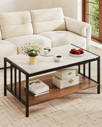 Giantex 2-Tier Coffee Table with Storage