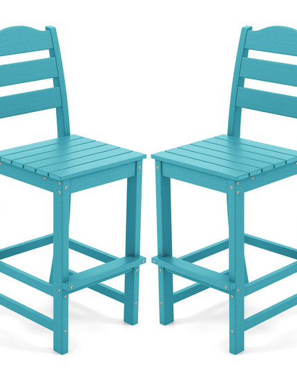 Giantex Patio Tall Bar Chair with Backrest and Footrest