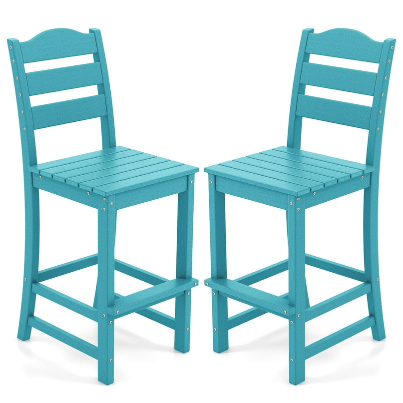 Giantex Patio Tall Bar Chair with Backrest and Footrest