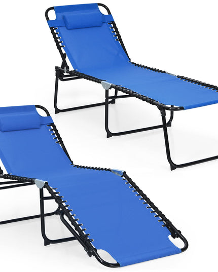 Giantex Patio Chaise Lounge Chair Foldable W/Adjustable Positions