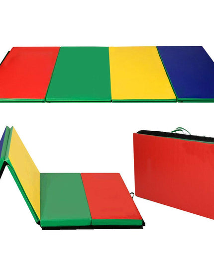 Gymnastics Mat, Anti-Tear Folding Gymnastics Exercise Mats Carrying Handles