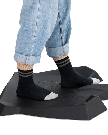 Giantex Anti Fatigue Mat, Not-Flat Standing Mat w/ Foot Massage Points Diverse Terrain & Beveled Edges