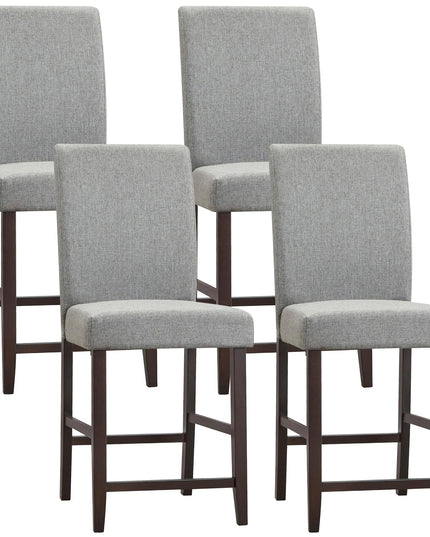 Giantex 25 inch Wooden Vintage Bar Chairs, Counter Stools w/ Upholstered Foam Cushion & Solid Rubber Wood Legs