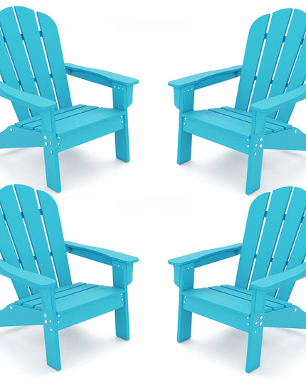 Chaise Adirondack pour enfants Giantex en PEHD – Chaise de jardin toutes saisons pour tout-petits au design ergonomique