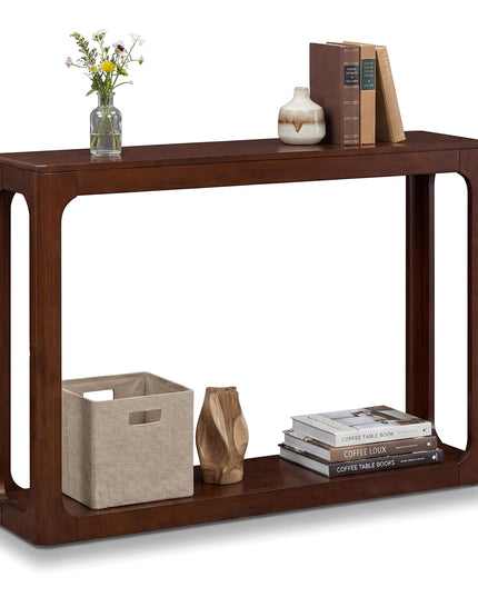 Giantex 47" Wood Console Table w/Solid Rubber Wood Frame