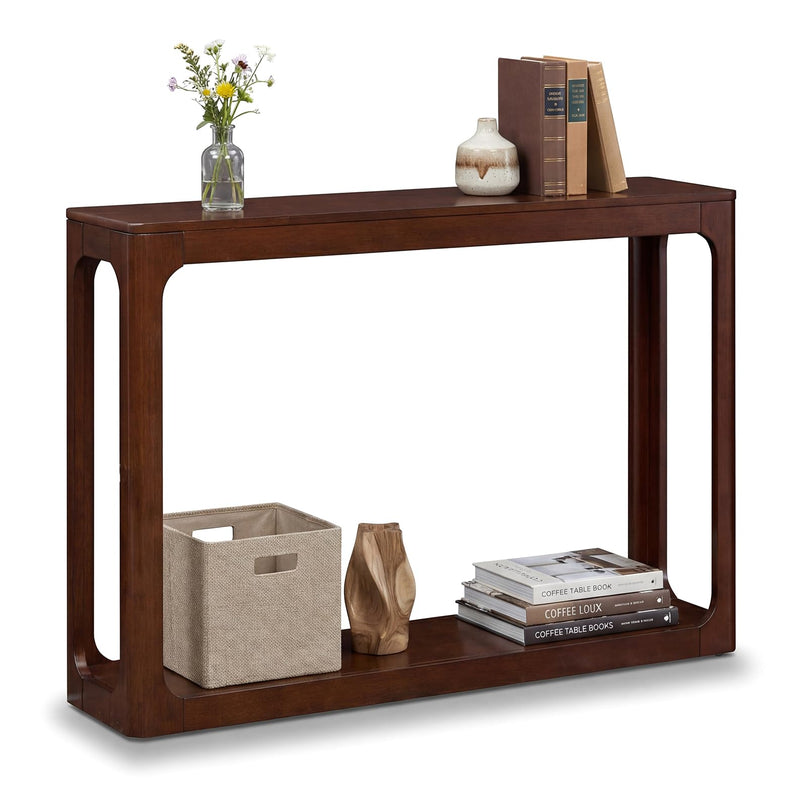 Console en bois Giantex de 119 cm avec cadre en bois d'hévéa massif