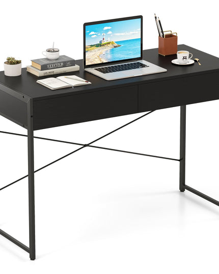 Giantex 44 Inch Home Office Desk with Anti-Toppling Device & Metal Frame