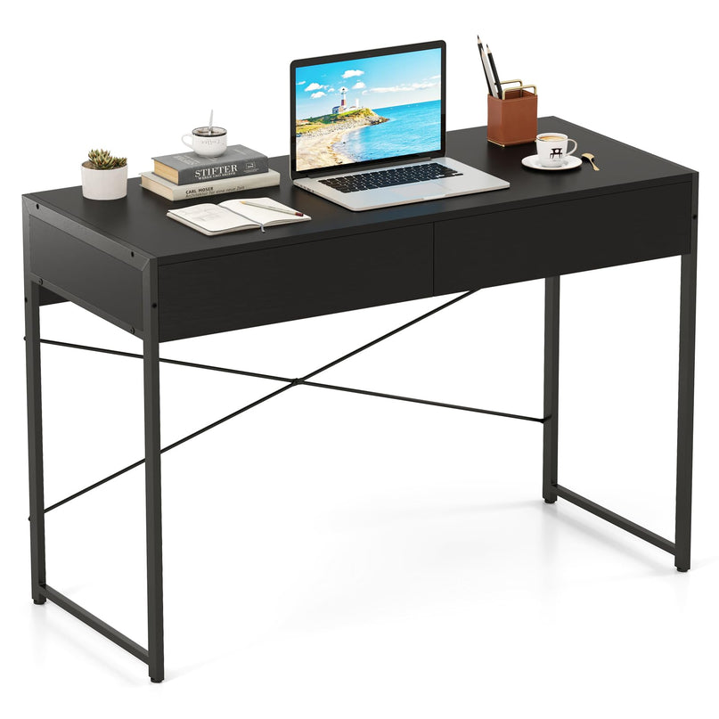 Giantex 44 Inch Home Office Desk with Anti-Toppling Device & Metal Frame