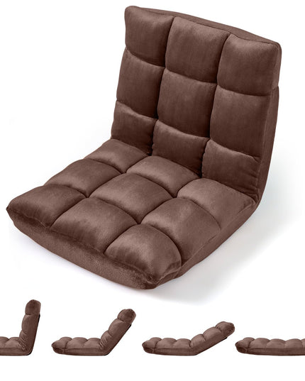 Giantex Folding Floor Chair with Back Support 14 Adjustable Position