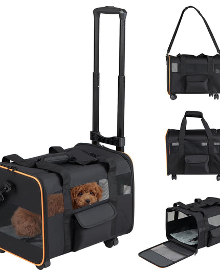 Giantex Rolling Pet Carrier with Wheels