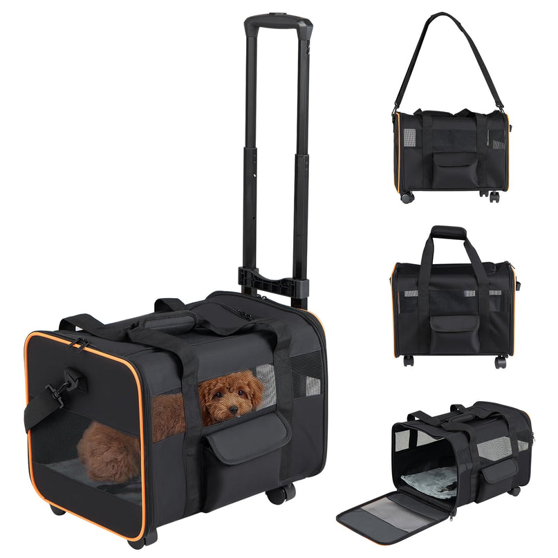 Giantex Rolling Pet Carrier with Wheels