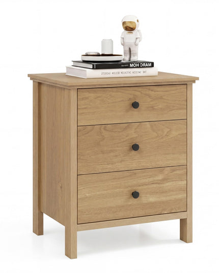 Giantex Nightstand with 3 Drawers for bedroom