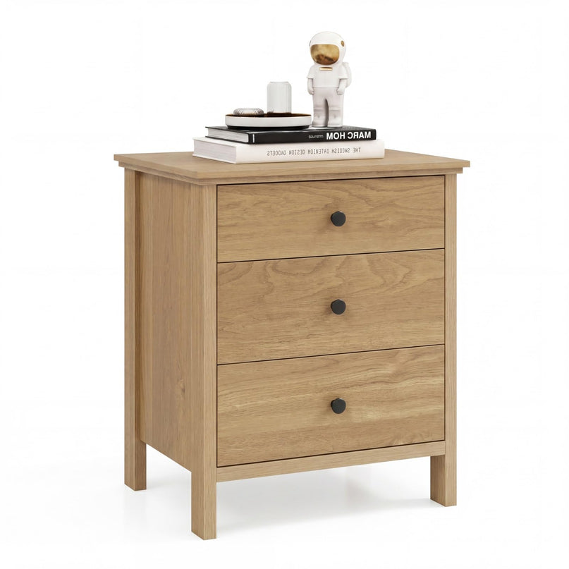 Giantex Nightstand with 3 Drawers for bedroom