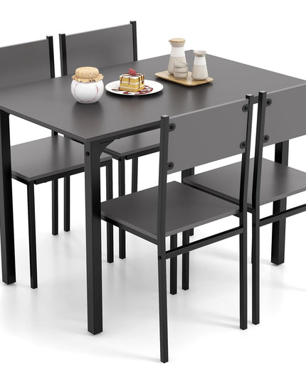 Giantex Dining Table Set for 4, 5-Piece Kitchen Table Set with Dinner Table, Dining Chairs