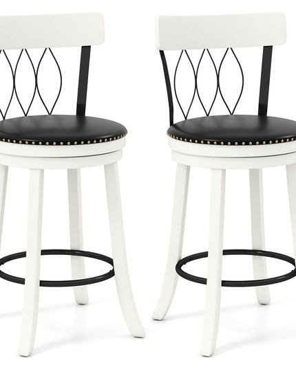 Giantex Bar Stools Set of 2/4 with Footrest for Kitchen Island & Pub