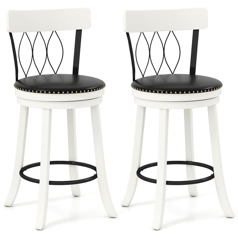 Giantex Bar Stools Set of 2/4 with Footrest for Kitchen Island & Pub