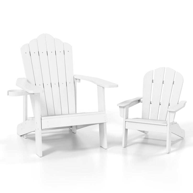 Giantex – Lot de 2 chaises Adirondack pour adultes et enfants