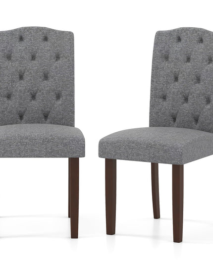 Giantex Tufted Dining Chairs Set of 2/4 Upholstered Kitchen Chair（18" x 22.5" x 37"）