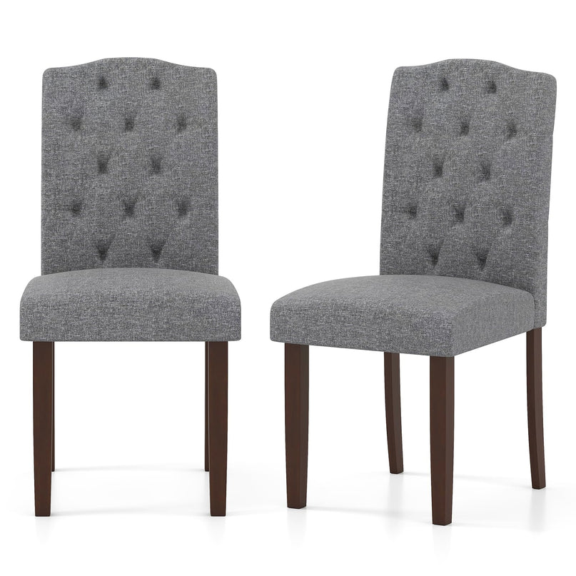 Giantex Tufted Dining Chairs Set of 2/4 Upholstered Kitchen Chair（18" x 22.5" x 37"）