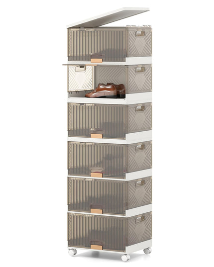Giantex 6 Tier Stackable Storage Bins with Lids