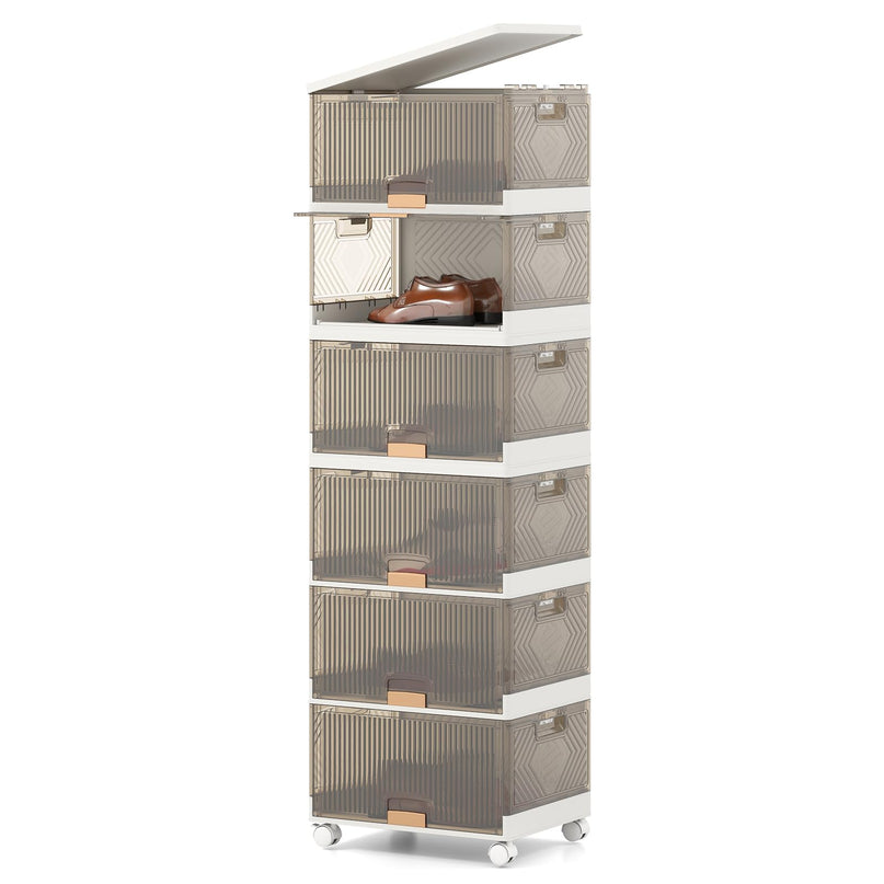 Giantex 6 Tier Stackable Storage Bins with Lids