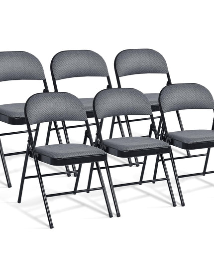 Lot de 6 chaises pliantes Giantex - Chaises de salle d'attente avec structure métallique