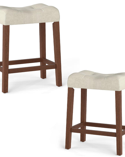 Lot de 4 tabourets de bar Giantex 24", tabourets de bar à hauteur de comptoir rembourrés
