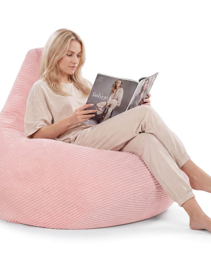 Giantex Bean Bag Chair for Adults with Skin-Friendly Corduroy Cover & Soft Sponge Filling