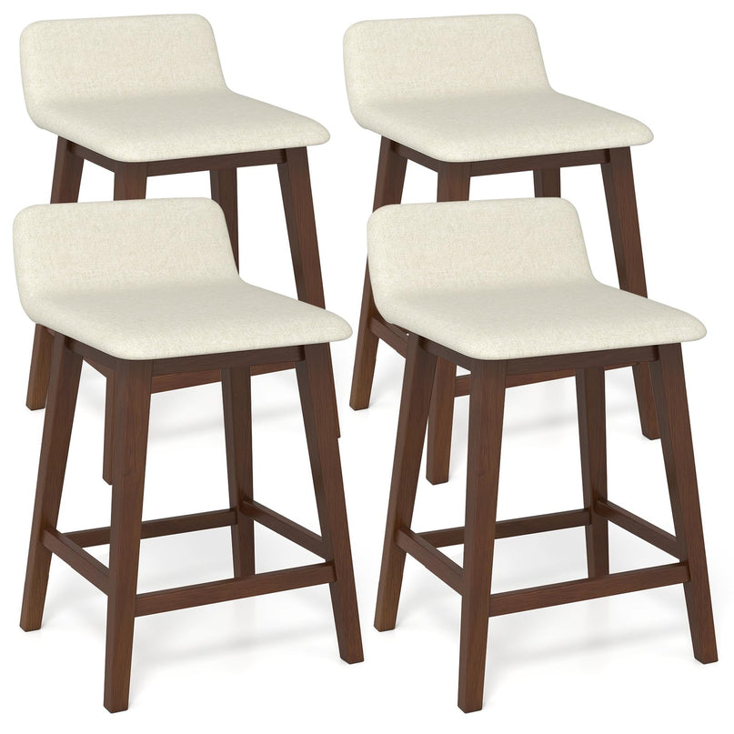 Giantex 24" Bar Stools Set of 2/4 with Low Back for Kitchen Island