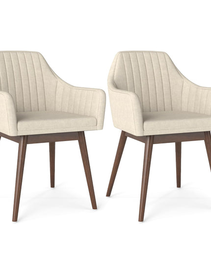 Giantex Upholstered Dining Chairs Set of 2/4 for Living Room