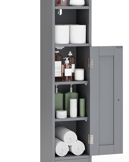 Giantex Small Bathroom Storage Cabinet with Door & Adjustable Shelves