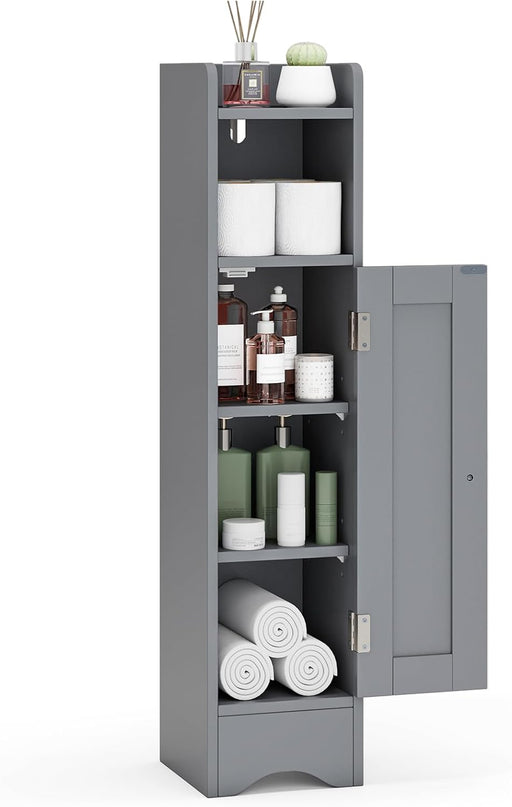 Giantex Small Bathroom Storage Cabinet with Door & Adjustable Shelves