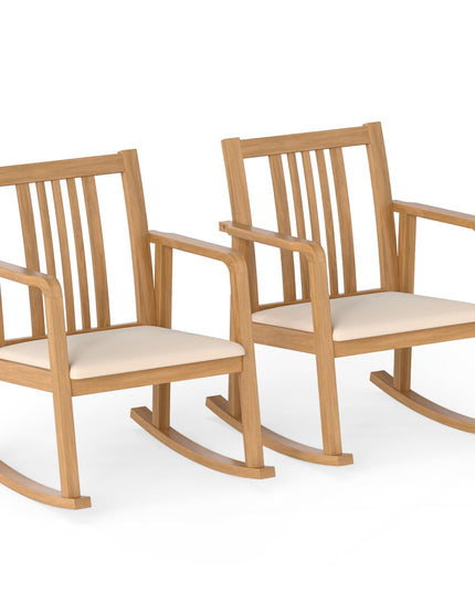 Giantex Rocking Chair with Cushioned Seat for Living Room